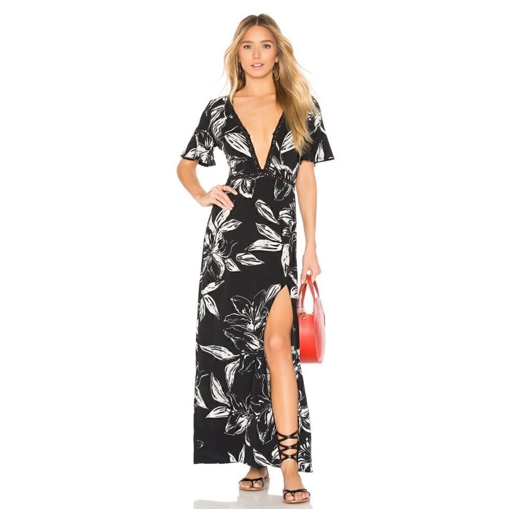 Amuse Society Sea Side Womens Maxi Dress